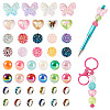 140Pcs 5 Styles UV Plating Opaque Acrylic Beads DIY-TA0015-59-2