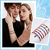 6Pcs 6 Styles Hamsa Hand & Evil Eye Glass & Resin & Alloy & Brass Beads Bracided Bead Bracelets & Charms Bracelets for Women BJEW-GA00009-5