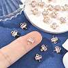 SHEGRACE Brass Pave Cubic Zirconia Rectangle Connector Charms XGRQ2O964-438B-G-5