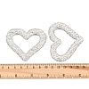 Handmade Polymer Clay Rhinestone Linking Rings CLAY-H009-04A-3