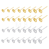 32Pcs 8 Style Rack Plating Brass Stud Earring Findings KK-FH0005-67-1