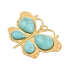 Bohemian Style 304 Stainless Steel with Synthetic Turquoise Big Pendants STAS-G381-02G-08-2
