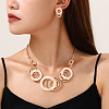 Alloy Enamel Pendant Necklaces & Stud Dangle Earrings Sets FS-WG52143-03-1