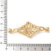 Brass Micro Pave Clear Cubic Zirconia Fold Over Clasps KK-A227-03G-3