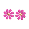 304 Stainless Steel Enamel Stud Earrings EJEW-S226-03G-01-3