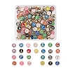 104Pcs 26 Colors Alloy Enamel Beads ENAM-YW0001-75-1