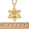 Hanukkah 304 Stainless Steel Star of David Pendant Necklaces NJEW-Z058-02G-5