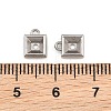 304 Stainless Steel Charm Rhinestone Settings SA-CBAC865-07E-P-3