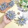 2 Pairs Flower Cloth & Plastic Shoe Buckle Clips AJEW-HY0003-42B-3