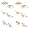 6Pcs 6 Style Tyrannosaurus & Stegosaurus & Brontosaurus Alloy Stud Earrings for Women EJEW-AN0002-71-1