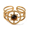 Natural Tiger Eye Finger Rings RJEW-Q822-04G-02-2