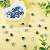70Pcs 5 Colors Glass Pearl Pendants PALLOY-TAC0321-5