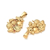 304 Stainless Steel with Rhinestone Pendants RB-CBA7A56-10G-02-2