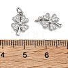 SHEGRACE Brass Micro Pave Clear Cubic Zirconia Charms XGRQ2O411-415P-3