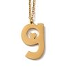 304 Stainless Steel Pendant Necklaces NJEW-H036-02G-G-1