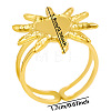 Stylish Sun Shape 304 Stainless Steel Cuff Adjustable Ring for Women DD6056-2-1