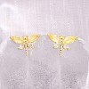 Brass Micro Pave Cubic Zirconia Stud Earrings for Women KK-A305-08G-07-1