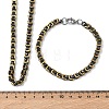 201 Stainless Steel Box Chain Necklaces & Chain Bracelets SJEW-G087-04G-5