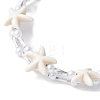 2Pcs 2 Colors Synthetic Turquoise Beaded Bangles BJEW-JB11588-4