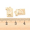 Brass Micro Pave Cubic Zirconia Charms KK-E090-09G-3