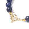 Natural Lapis Lazuli & Synthetic White Howlite Beaded Bracelets for Women BJEW-JB13150-02-4
