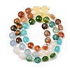Natural Agate(Dyed & Heated) & Dyed White Jade & Tiger Eye Beads Strands G-Z135-B05-4