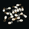 20Pcs 2 Styles Natural Cultured Freshwater Pearl Rice Charms PALLOY-TA00379-4