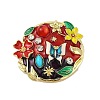 Vintage Flower Butterfly Alloy Rhinestone Brooches JEWB-M046-26C-2