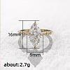 Brass Pave Cubic Zirconia Finger Rings FS-WG1A7FF-07-3