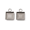 304 Stainless Steel Pendant Cabochon Settings STAS-Z201-02P-02-1