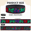 Vintage Jacquard Polyester Ribbon OCOR-WH0082-533A-2