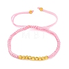 Polyester Cord Braided Bead Bracelets for Women BJEW-L698-01G-12-4