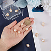 14Pcs Natural Cultured Freshwater Pearl Round Charms FIND-BBC0001-51-3