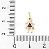 Brass Micro Pave Cubic Zirconia Pendants ZIRC-I356-17G-B06-3