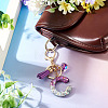 Alloy Resin Heart Keychains KEYC-TADJ0002-01G-C-5