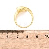 Brass Micro Pave Clear Cubic Zirconia Cuff Rings for Women RJEW-U047-19G-5