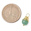 Natural Green Aventurine/Amethyst/Rose Quartz/Lava Rock/Quartz Round Pendants PALLOY-JF03183-01-2