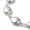 304 Stainless Steel Teardrop Link Chain Bracelets for Women BJEW-I315-07P-2