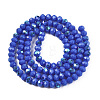 Electroplate Opaque Solid Color Glass Beads Strands LS-EGLA-A044-P6mm-L32-2