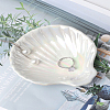1Pc Shell Shaped Porcelain Jewelry Plate DJEW-LP0001-29-3