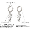 304 Stainless Steel & Clear Cubic Zirconia Hoop Earrings FS-WGFBAB4-02-1