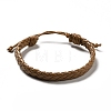 PU Imitation Leather Braided Cord Bracelets for Women BJEW-M290-01I-1