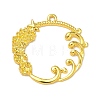 Ocean Theme Alloy Open Back Bezel Pendants PALLOY-F321-03G-2