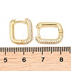 Rectangle Brass Clear Cubic Zirconia Stud Earrings EJEW-A156-12A-G-5