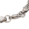 201 Stainless Steel Byzantine Chain Bracelets with 304 Stainless Steel Clasps BJEW-B078-131GP-3