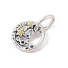 Luminous 925 Sterling Silver Rhinestone Constellation Charms STER-H114-01AS-03-2