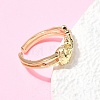 Brass Cuff Open Rings for Women RJEW-C164-05C-G-2
