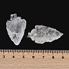 Raw Rough Natural Quartz Crystal Pendants G-G162-01P-03-3