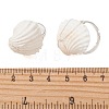 Spiral Shell & Brass Finger Rings for Women RJEW-TA00239-4