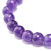 Natural Malaysia Jade(Dyed) Round Beaded Stretch Bracelet BJEW-JB07635-6